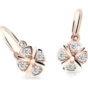 Náušnice Cutie Diamonds Dětské náušnice z růžového zlata s diamanty C2245-10-10-X-4-D + 2 měsíce na vrácení zboží