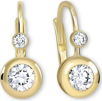 Náušnice Soliter Náušnice ze žlutého zlata s kubickými zirkony 239 001 00062 + 2 měsíce na vrácení zboží