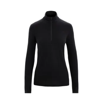Icebreaker Wmns 300 MerinoFinePolar LS Half Zip, Black