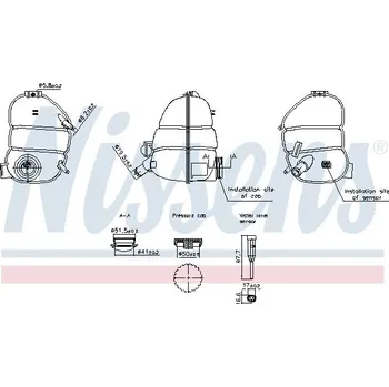 Chladič motoru Vyrovnávací nádoba, chladivo NISSENS 996340