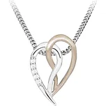 MOISS Nadčasový stříbrný bicolor přívěsek se zirkony P0001007 + 2 měsíce na vrácení zboží