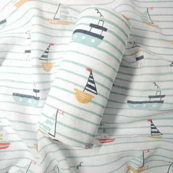 látková plena Kvalitní bavlněná plena s potiskem Tetra Premium, 90x100 cm plachetnice PREM (balení 1 ks)