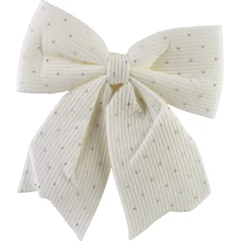 Vánoční dekorace Vánoční dekorativní mašle Santa Lila 18x22 cm bílá