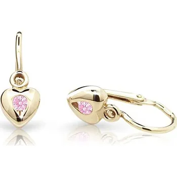 Náušnice Cutie Jewellery Zlaté dětské náušnice C1556-10-X-1 růžová + 2 měsíce na vrácení zboží
