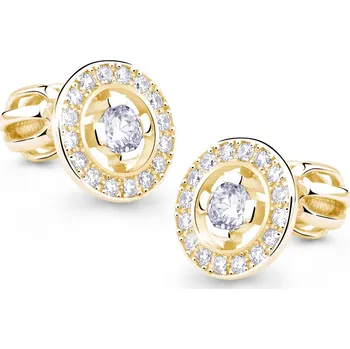 Náušnice Cutie Diamonds Působivé peckové náušnice ze žlutého zlata s brilianty DZ6413-1988-30-00-X-1 + 2 měsíce na vrácení zboží