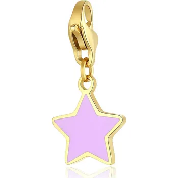 Módní doplněk S'Agapõ Pozlacený přívěsek z oceli Hvězdička Happy SHA397 + 2 měsíce na vrácení zboží