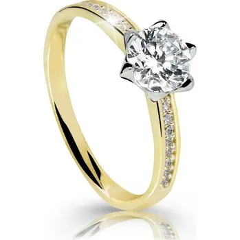 Prsten Cutie Jewellery Úchvatný třpytivý prsten ze žlutého zlata Z6149-X-1 60 mm + 2 měsíce na vrácení zboží
