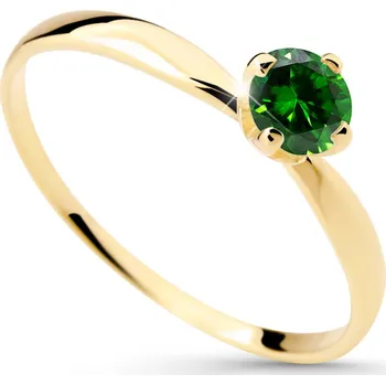 Prsten Cutie Diamonds Půvabný prsten ze žlutého zlata se smaragdem DZ6726-2365-SM-X-1 57 mm + 2 měsíce na vrácení zboží