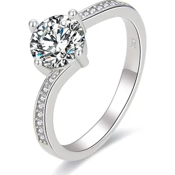 Prsten MOISS Třpytivý stříbrný prsten s čirými zirkony R000059 62 mm + 2 měsíce na vrácení zboží