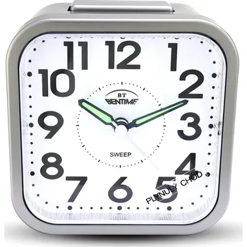 Budík Bentime Budík s plynulým chodem NB51-BM09802SV-O + 2 měsíce na vrácení zboží