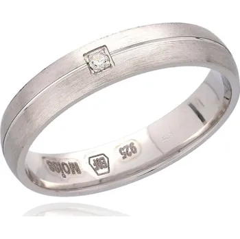 Prsten MOISS Elegantní stříbrný prsten s čirým zirkonem RL000130-P 60 mm + 2 měsíce na vrácení zboží