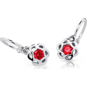 Náušnice Cutie Jewellery Dětské náušnice z bílého zlata C2179-10-X-2 červená + 2 měsíce na vrácení zboží