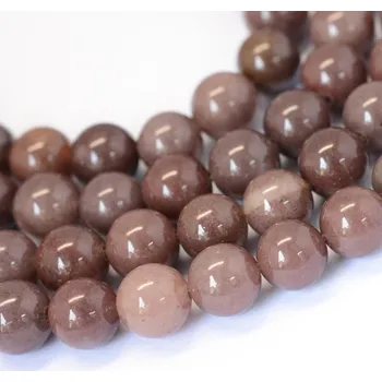 Dětské navlékací korálky Aventurín hnědý 6 mm (návlek 55 - 57 korálků)