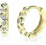 Cutie Jewellery Dětské kruhové náušnice ze žlutého zlata C3339-80-X-1 bílá + 2 měsíce na vrácení zboží