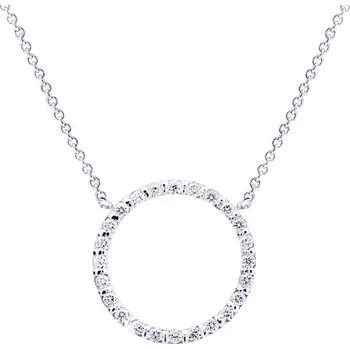 Náhrdelník Cutie Diamonds Náhrdelník z bílého zlata s diamanty Kroužek DZ6323-40-00-X-2 45 cm + 2 měsíce na vrácení zboží