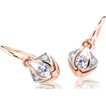 Náušnice Cutie Diamonds Slušivé dětské bicolor náušnice ze zlata s brilianty DC2217-10-00-X-4 + 2 měsíce na vrácení zboží