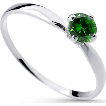 Prsten Cutie Diamonds Půvabný prsten z bílého zlata se smaragdem DZ6726-2365-SM-X-2 51 mm + 2 měsíce na vrácení zboží