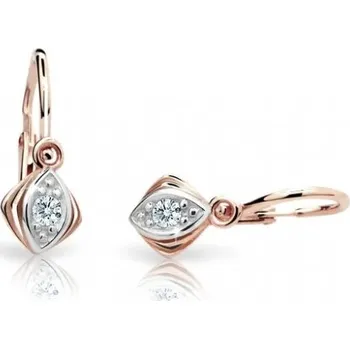 Náušnice Cutie Diamonds Dětské bicolor náušnice ze zlata s brilianty DC1897-10-00-X-4 + 2 měsíce na vrácení zboží