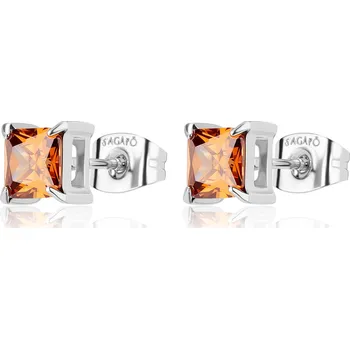 Módní doplněk S'Agapõ Stylové ocelové náušnice s kubickými zirkony Stellar STK16 + 2 měsíce na vrácení zboží