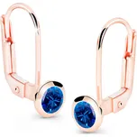 Cutie Diamonds Půvabné visací náušnice z růžového zlata se safíry DZ8003-55-SF-X-4 + 2 měsíce na vrácení zboží