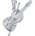 Silvego Stříbrný přívěsek housle Vivaldi JJJ2183P + 2 měsíce na vrácení zboží