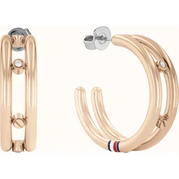 Šperk Tommy Hilfiger Nadčasové bronzové náušnice kruhy 2780647 + 2 měsíce na vrácení zboží