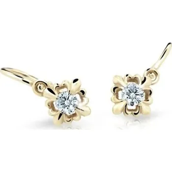 Náušnice Cutie Diamonds Slušivé zlaté náušnice pro děti s brilianty DC2212-10-00-X-1 + 2 měsíce na vrácení zboží