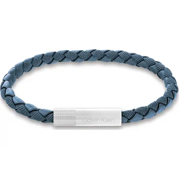 Náramek Calvin Klein Pánský modrý kožený náramek Velocity 35100026 + 2 měsíce na vrácení zboží