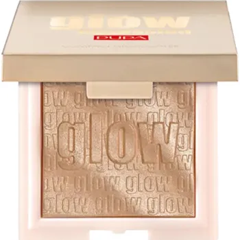 Rozjasňovač Pupa Glow Obsession Compact Highlighter - Kompaktní rozjasňovač 6 g - 100 Light Gold
