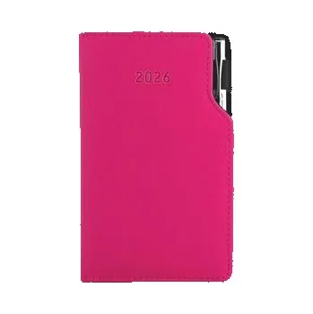 Diář Diář GEP s propiskou týdenní kapesní 2026 český - růžová