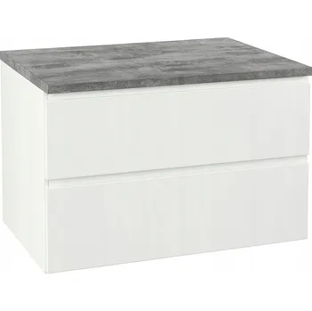 Komoda Koupelnová skříňka bílá 80x50 závěsná s deskou pod umyvadlo komoda