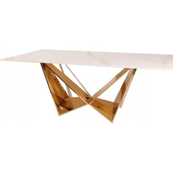 Jídelní stůl Obdélníkový stůl Euro-Home 240 x 120 x 75 cm bílý, zlatý