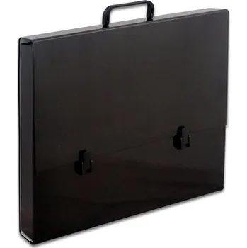 Archivační box Teczka szkolna z rączką A3 wąska 2 cm.czarna pastelowa,Tadeo