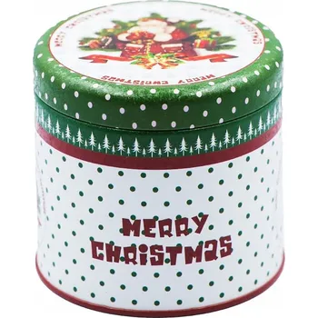 Vánoční dekorace Vánoční plechová dóza krabička kovová vánoční