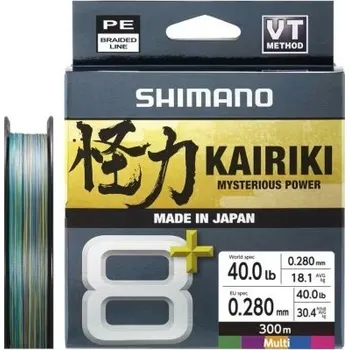 Shimano Splétaná Šňůra Line Kairiki 8+ Multi Color 300 m - 0,190 mm 12.8 kg