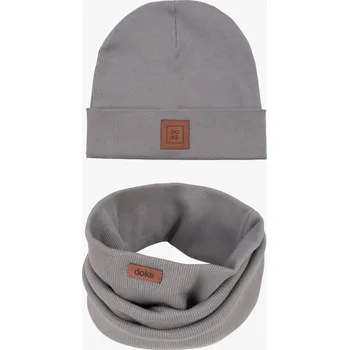 Čepice Doke Dětský set bavlněná čepice a nákrčník organic ed december sky do 11 let