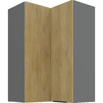 Kuchyňská skříňka Horní rohová skřínka 60 x 60 GN 90 2F (90°), v provedení dub Cremona/antracit