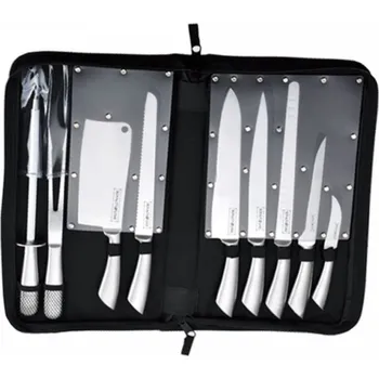 Royalty Line RL-K10HL: 10 Pieces Stainless Steel Knife Set with Carrying Case