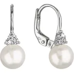 Evolution Group - Pavona Luxusní zlaté náušnice s pravými perlami a čirými zirkony 81PZ00024 + 2 měsíce na vrácení zboží