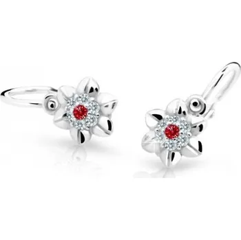 Náušnice Cutie Jewellery Roztomilé dětské náušnice z bílého zlata C2202-10-X-2 červená + 2 měsíce na vrácení zboží