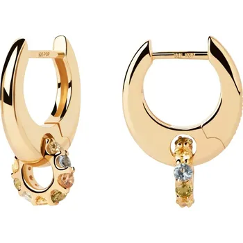 Šperk PDPAOLA Slušivé pozlacené náušnice s přívěsky RAINBOW Gold AR01-B89-U + 2 měsíce na vrácení zboží