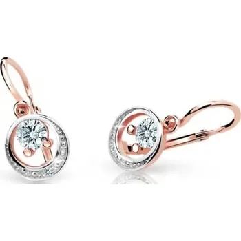 Náušnice Cutie Diamonds Krásné dětské bicolor náušnice ze zlata s brilianty DC1997-10-00-X-4 + 2 měsíce na vrácení zboží