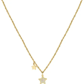 Módní doplněk S'Agapõ Slušivý pozlacený ocelový náhrdelník s hvězdičkou Aurora SAR23 + 2 měsíce na vrácení zboží