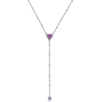 Šperk S'Agapõ Slušivý ocelový náhrdelník s kubickými zirkony Dazzly SDZ132 + 2 měsíce na vrácení zboží