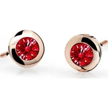 Náušnice Cutie Jewellery Dětské náušnice z růžového zlata C1537-30-X-4 červená + 2 měsíce na vrácení zboží