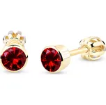 Cutie Diamonds Oblíbené náušnice ze žlutého zlata s rubíny DZ3034-30-RU-X-1 + 2 měsíce na vrácení zboží