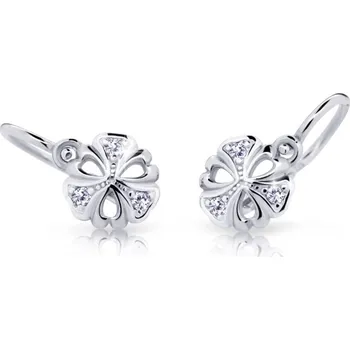 Náušnice Cutie Diamonds Dětské náušnice z bílého s diamanty C2230-10-10-X-2-D + 2 měsíce na vrácení zboží