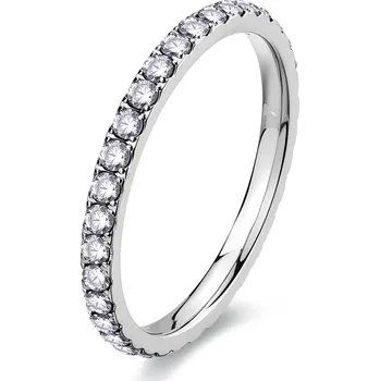 Prsten S'Agapõ Dámský ocelový prsten se zirkony Dazzly SDZ157 52 mm + 2 měsíce na vrácení zboží