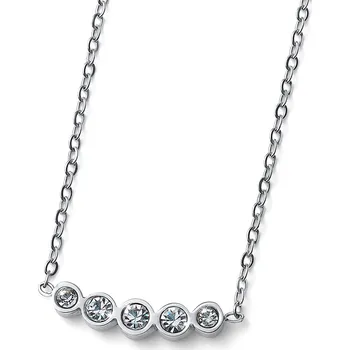 Šperk Oliver Weber Elegantní ocelový náhrdelník s čirými krystaly Change 12254 + 2 měsíce na vrácení zboží
