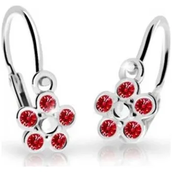 Náušnice Cutie Jewellery Dětské kytičkové náušnice z bílého zlata C2744-10-X-2 červená + 2 měsíce na vrácení zboží